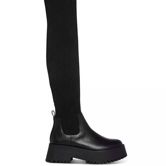 Steve Madden- Scoop Over-the-Knee Knit Lug Sole Boot (NWT) - Picture 9 of 16
